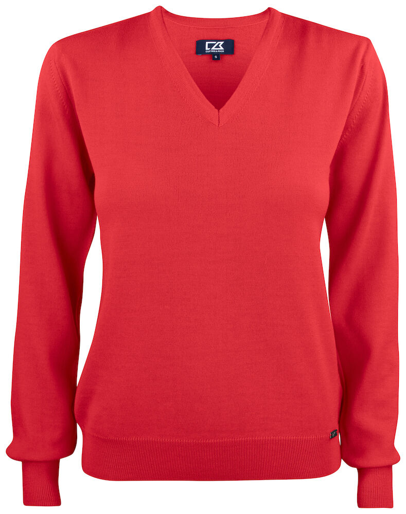 Cutter & Buck Everett V-neck Dames - rood