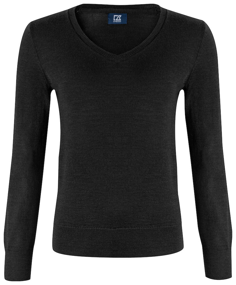 Cutter & Buck Vernon V-neck Dames - zwart