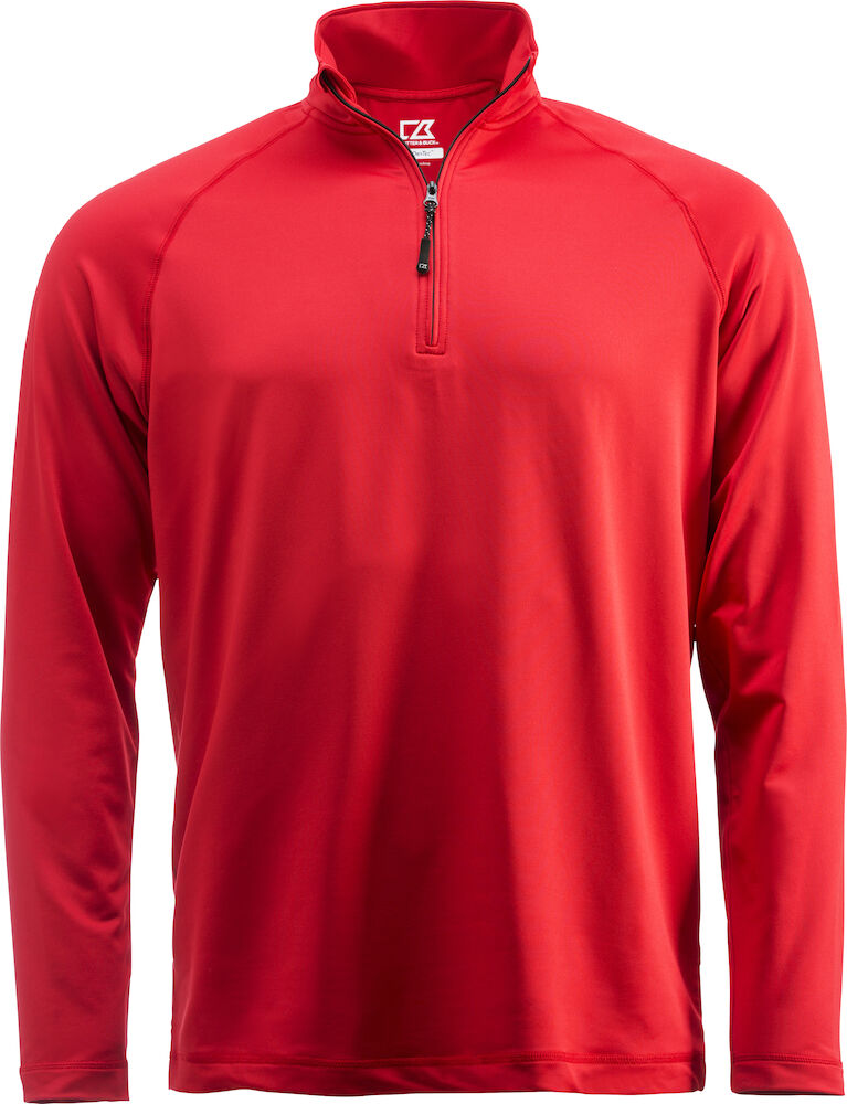 Cutter & Buck Coos Bay Half Zip Heren - rood