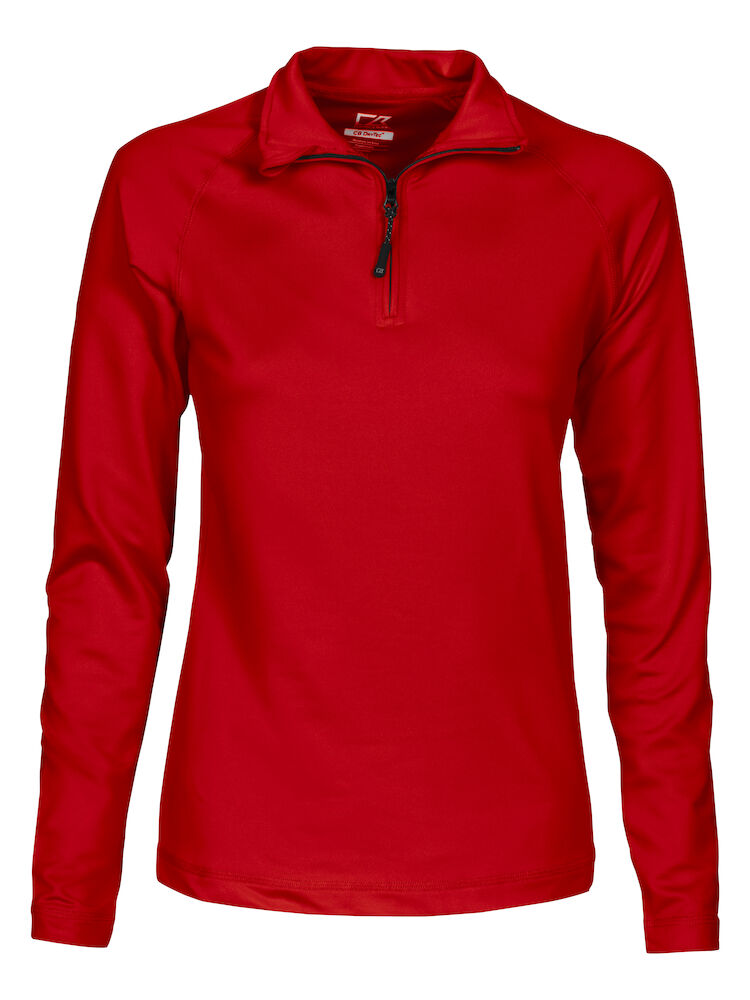 Cutter & Buck Coos Bay Half Zip Dames - rood