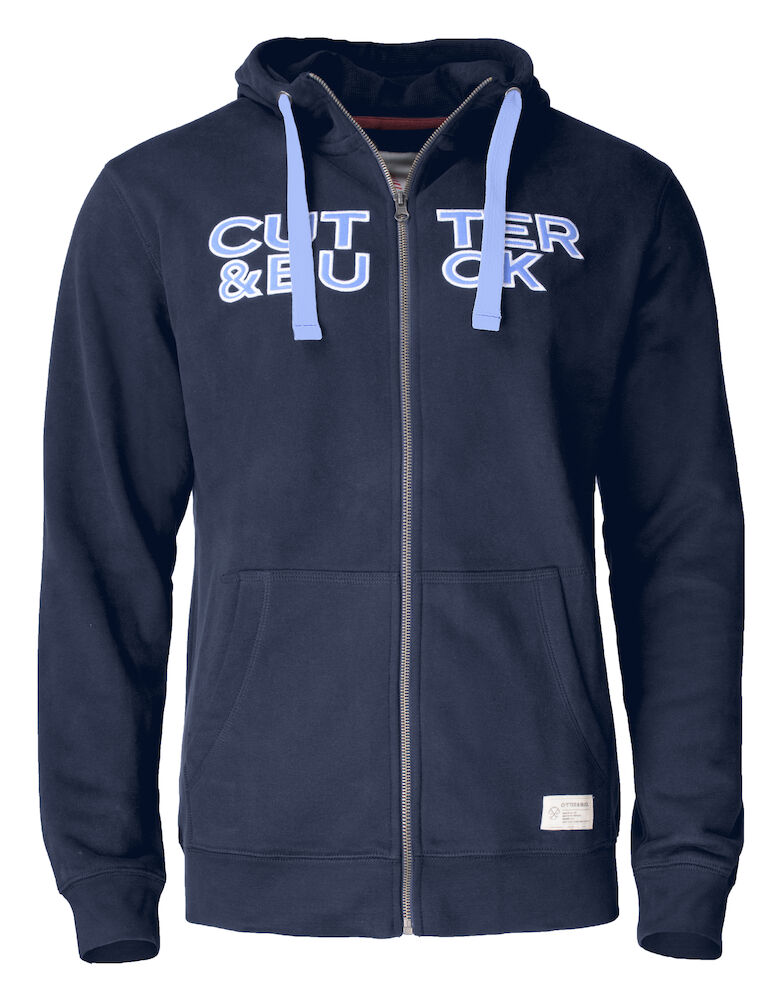 Cutter & Buck Twisp Hood Full Zip  Heren - dark-navy-logo