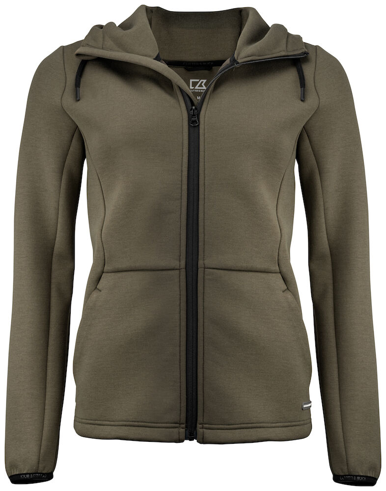 Cutter & Buck Pemberton Hood FZ Dames - ivy-groen