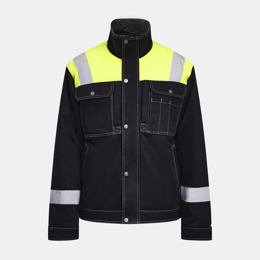 Jobman 1179 Winter Jacket - zwart-geel