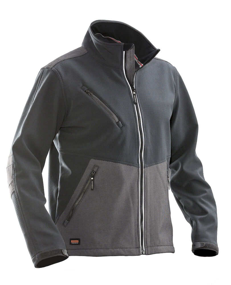 Jobman 1248 Softshell Jacket - donkergrijs-zwart