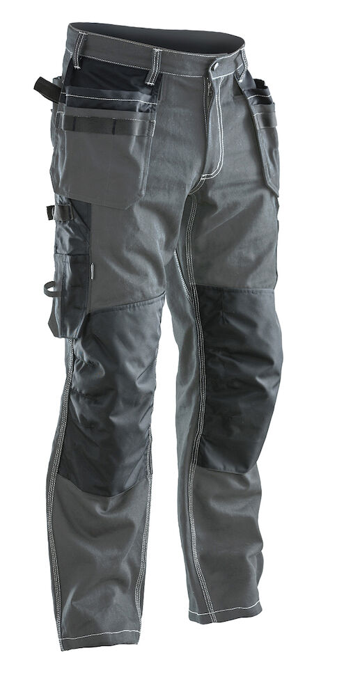 Jobman 2200 Trousers Cotton HP - donkergrijs-zwart