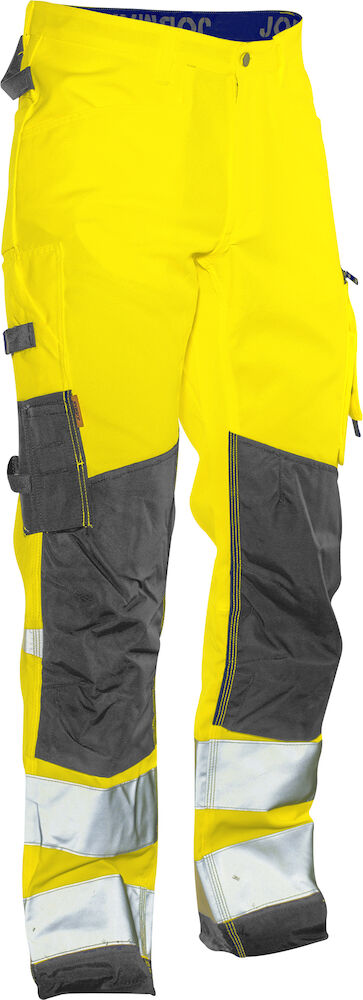 Jobman 2221 Hi-Vis Service Trousers Star - geel-zwart