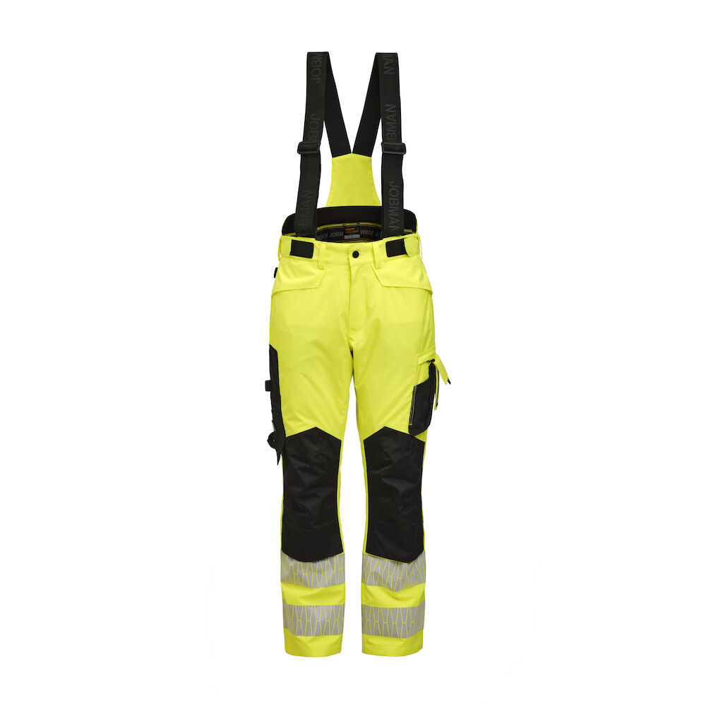 Jobman 2235 Hi-Vis Winter Trousers - geel-zwart