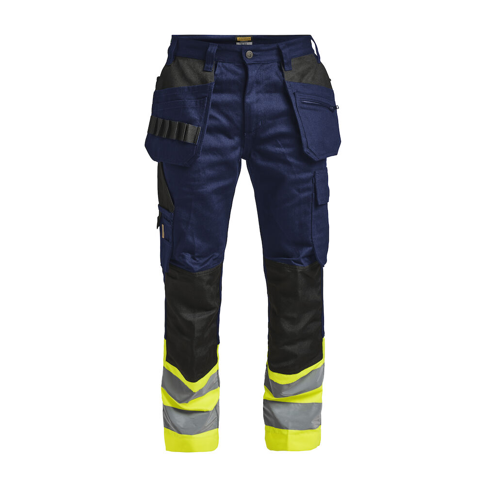 Jobman 2277 Hi-Vis Trousers HP - navy-geel