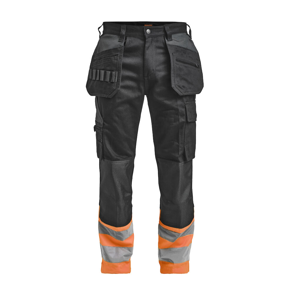 Jobman 2277 Hi-Vis Trousers HP - zwart-oranje