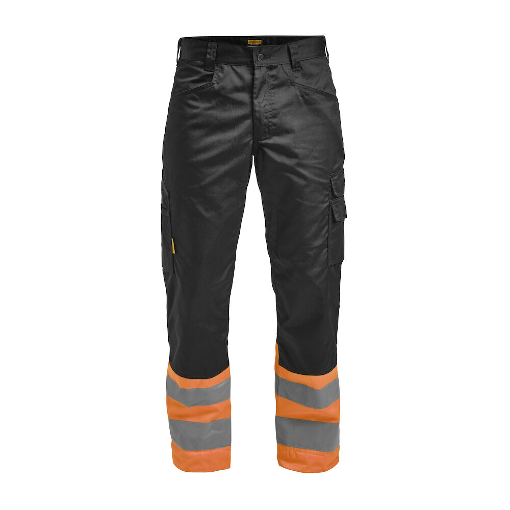 Jobman 2314 Hi-Vis Service Trousers - zwart-oranje