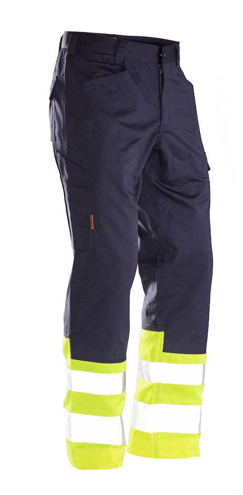 Jobman 2314 Hi-Vis Service Trousers - navy-geel