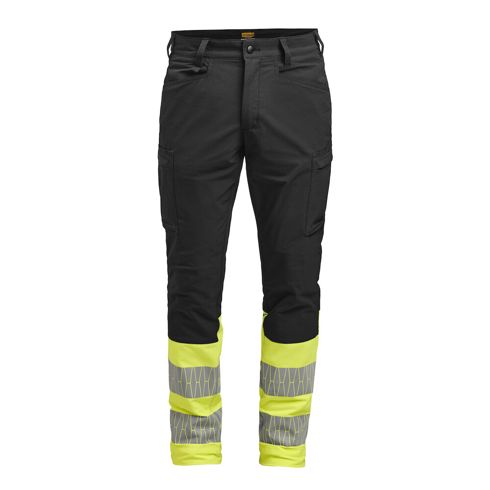 Jobman 2328 Hi-Vis Service Trousers Stretch - zwart-geel