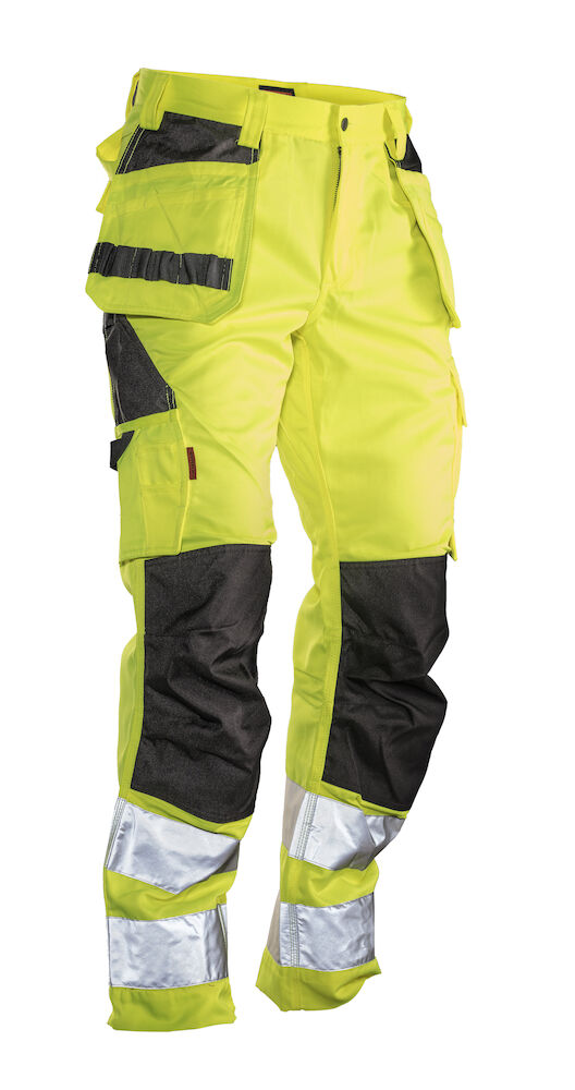 Jobman 2377 Hi-Vis Trousers HP - geel-zwart