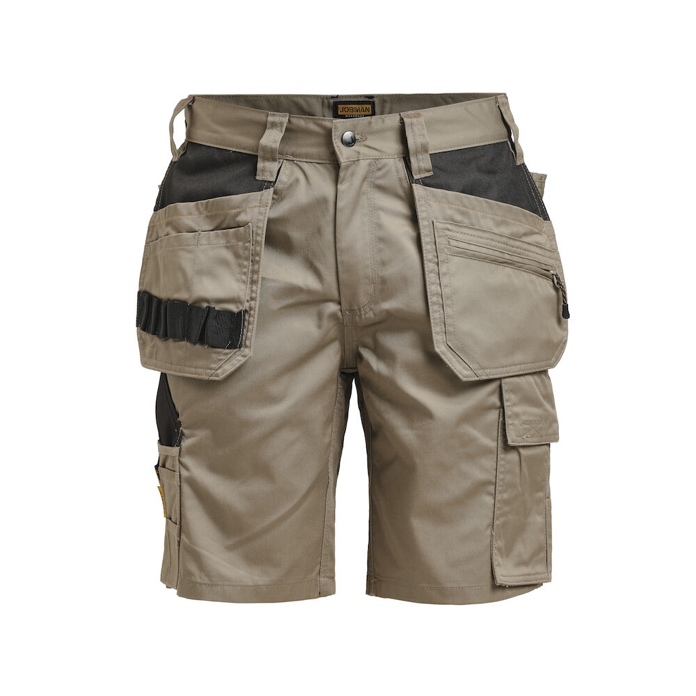 Jobman 2722 Shorts HP - khaki-zwart