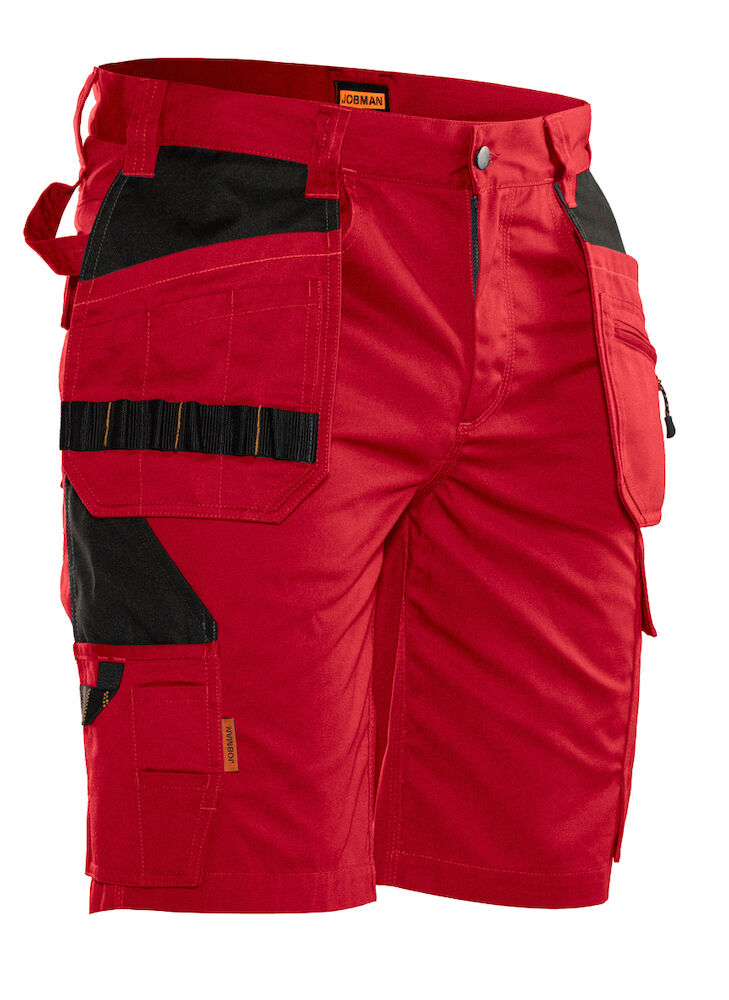 Jobman 2722 Shorts HP - rood-zwart