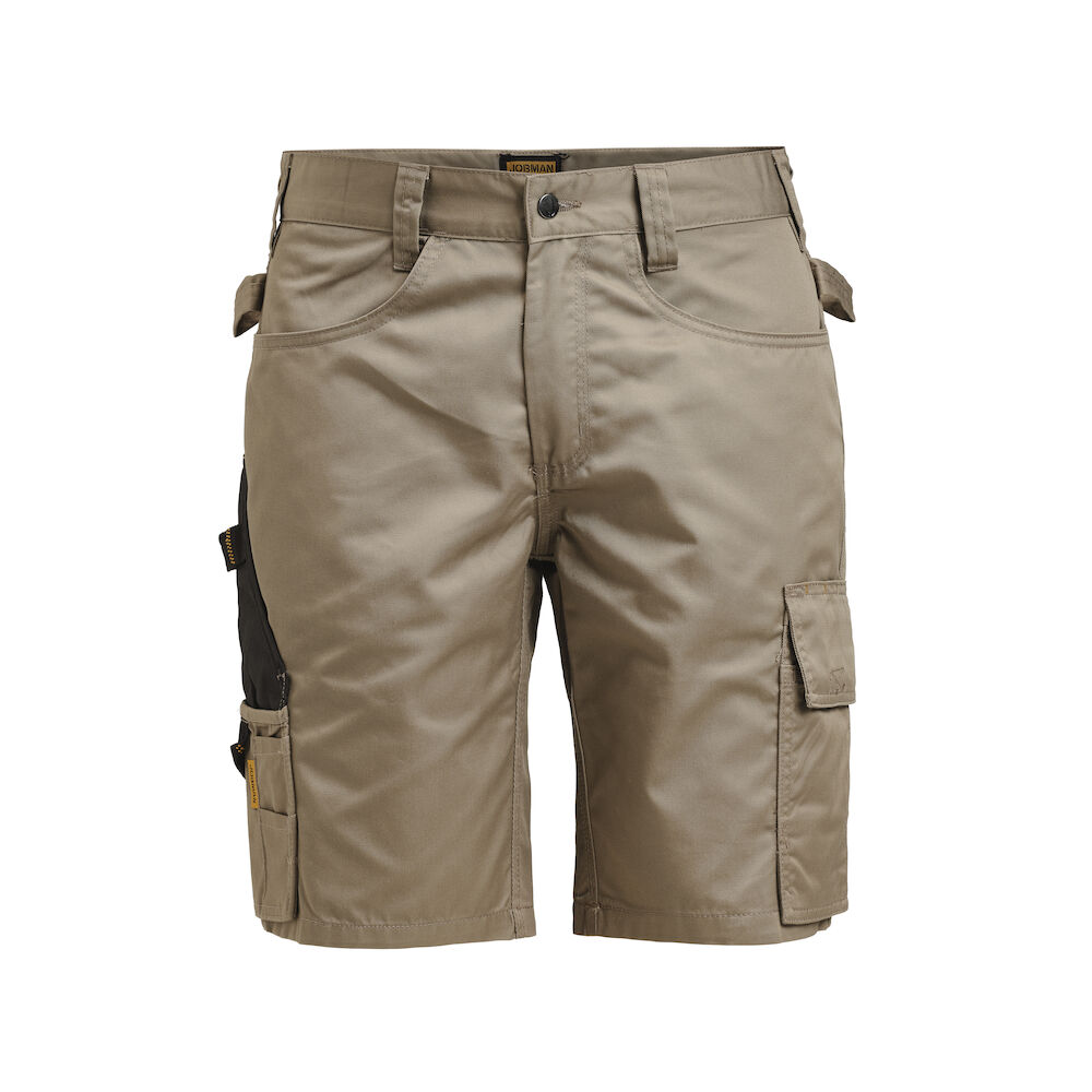 Jobman 2723 Service Shorts - khaki-zwart