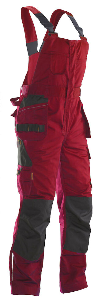 Jobman 3730 Bib N' Brace - rood-zwart