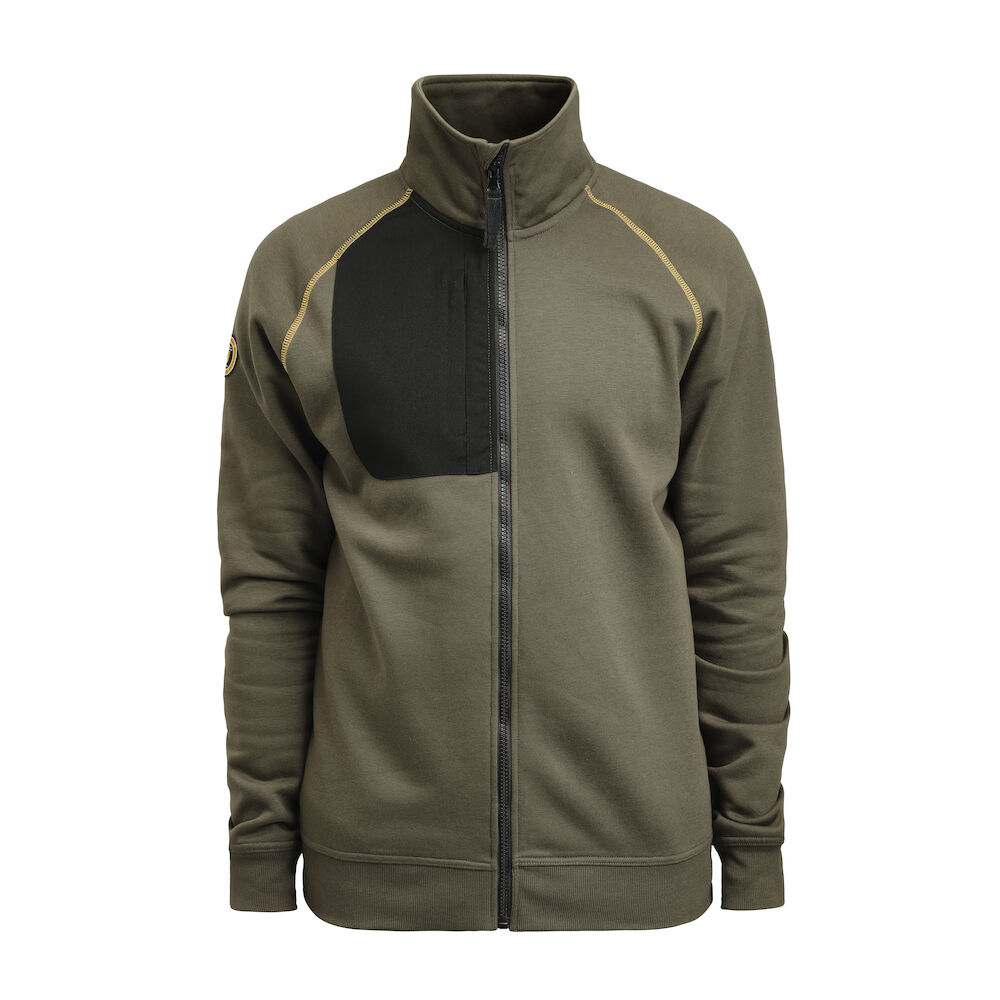 Jobman 5141 Sweatshirt Full-Zip - olijfgroen