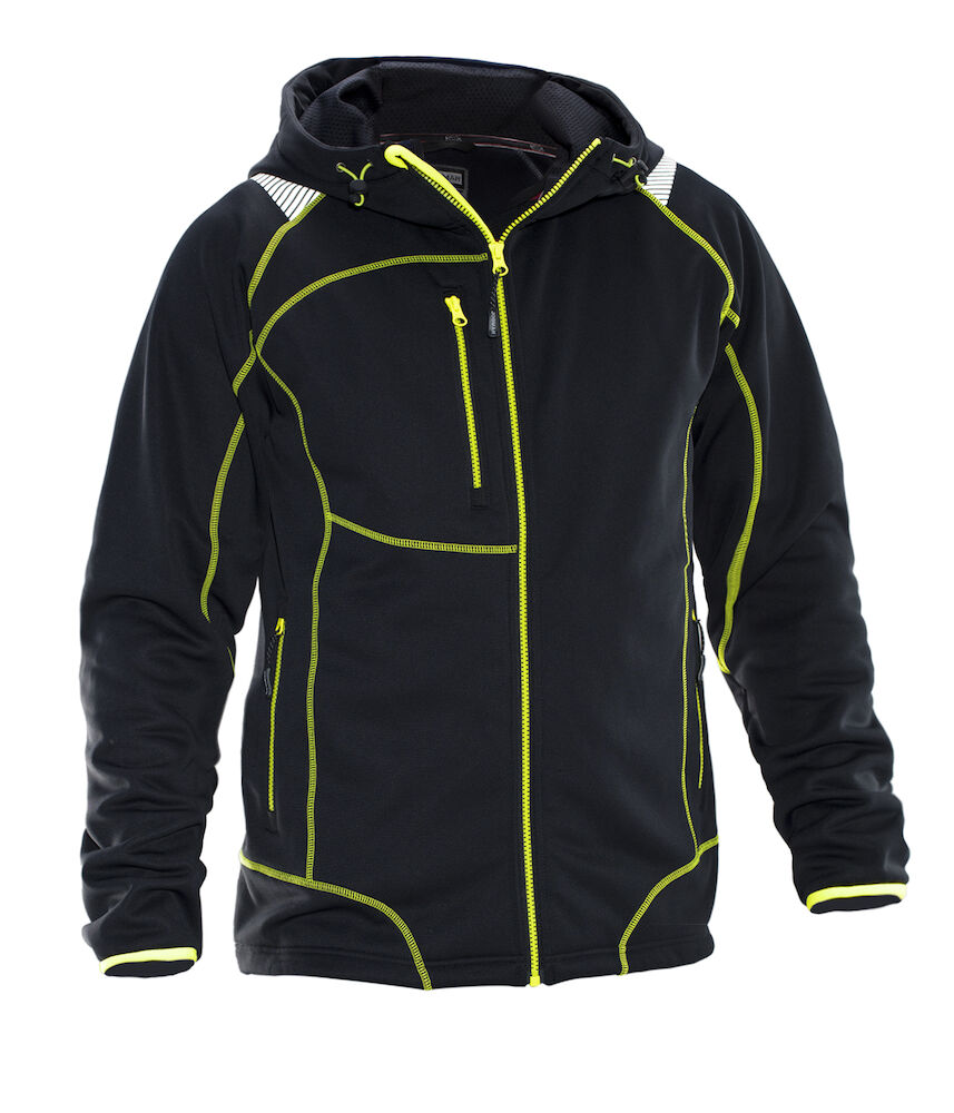 Jobman 5150 Hoodie Vision - zwart-geel