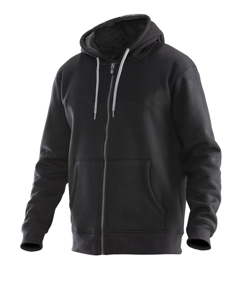 Jobman 5155 Vintage Hoodie Lined - zwart-donkergrijs