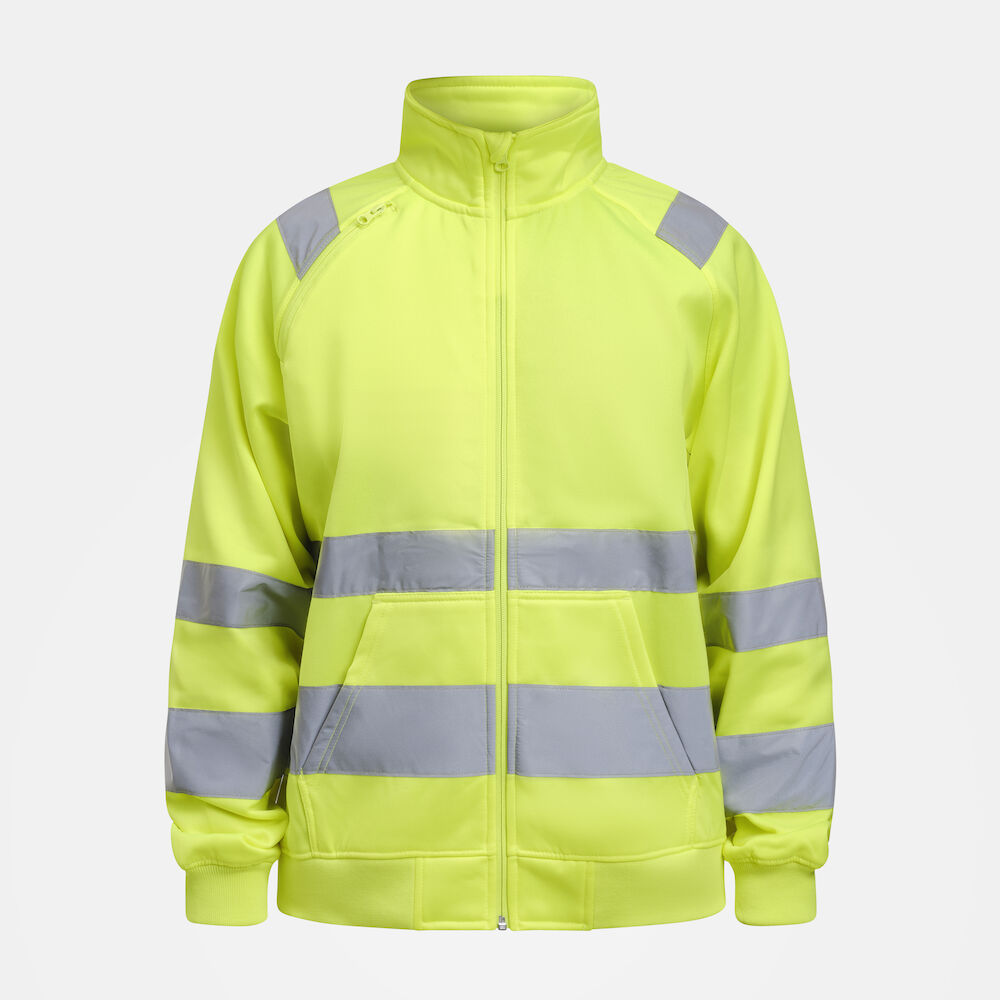 Jobman 5172 Hi-Vis Sweatshirt Jacket - geel