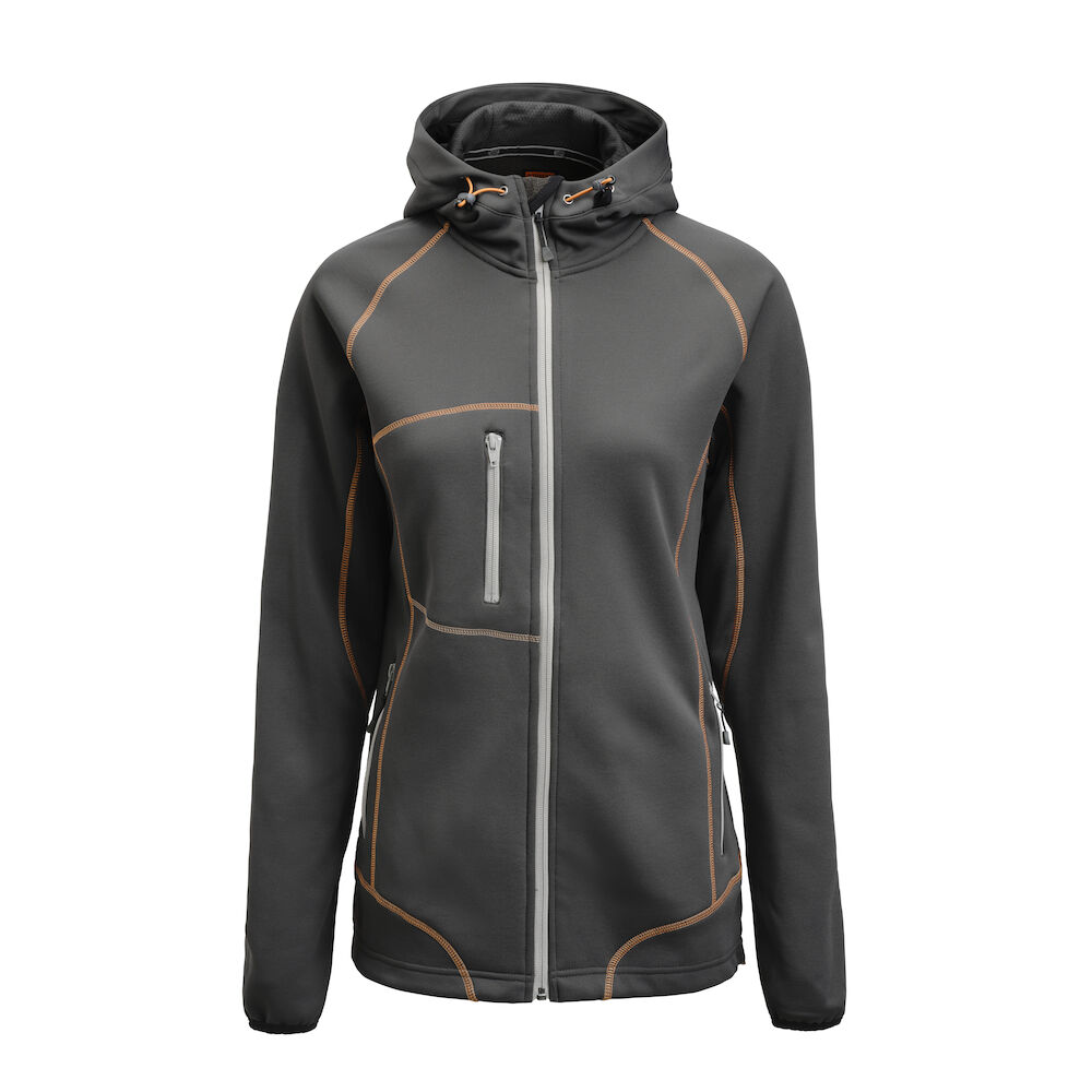 Jobman 5177 Women's Hoodie - donkergrijs-oranje