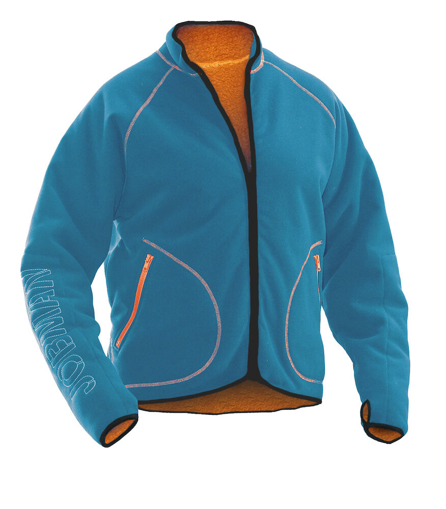 Jobman 5192 Fleece Jacket Reversible - oceaan-oranje