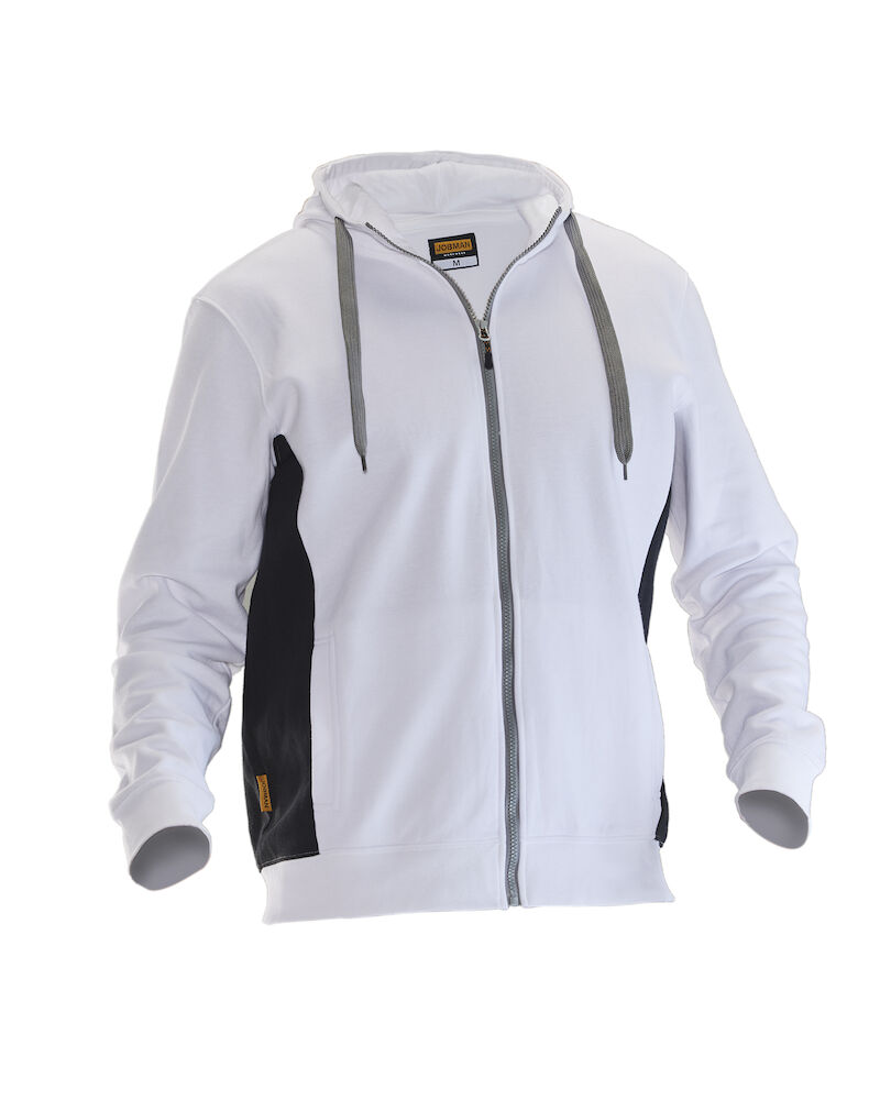 Jobman 5400 Sweatshirt Hoodie - wit-zwart