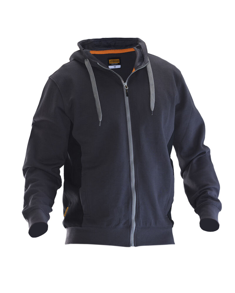 Jobman 5400 Sweatshirt Hoodie - donkergrijs-zwart