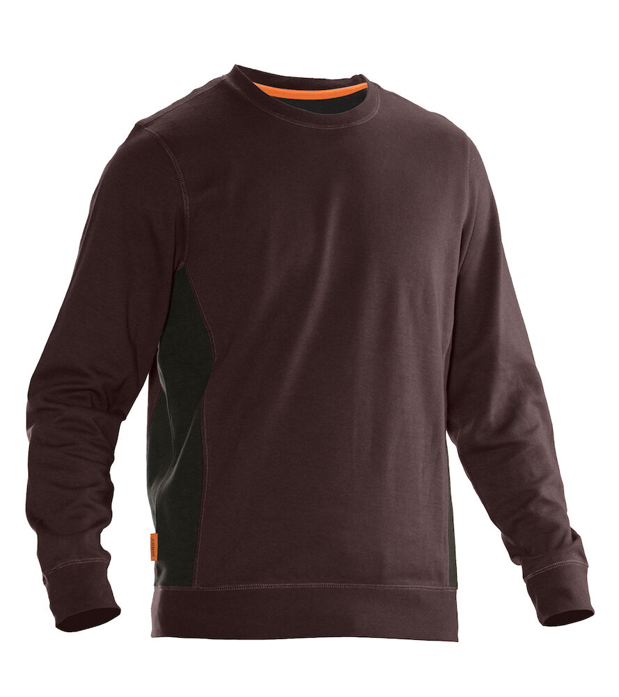 Jobman 5402 Roundneck Sweatshirt - bruin-zwart