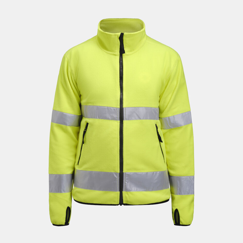 Jobman 5502 Hi-Vis Fleece Jacket - geel