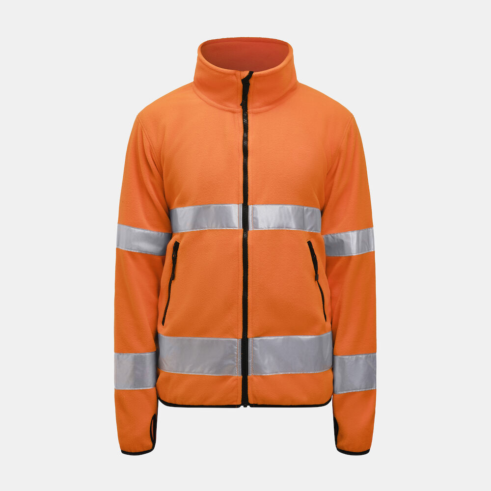 Jobman 5502 Hi-Vis Fleece Jacket - oranje