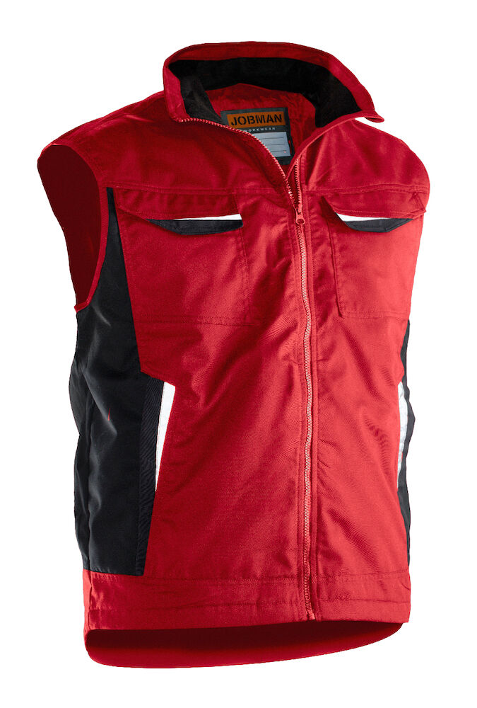 Jobman 7517 Service Vest Lined - rood