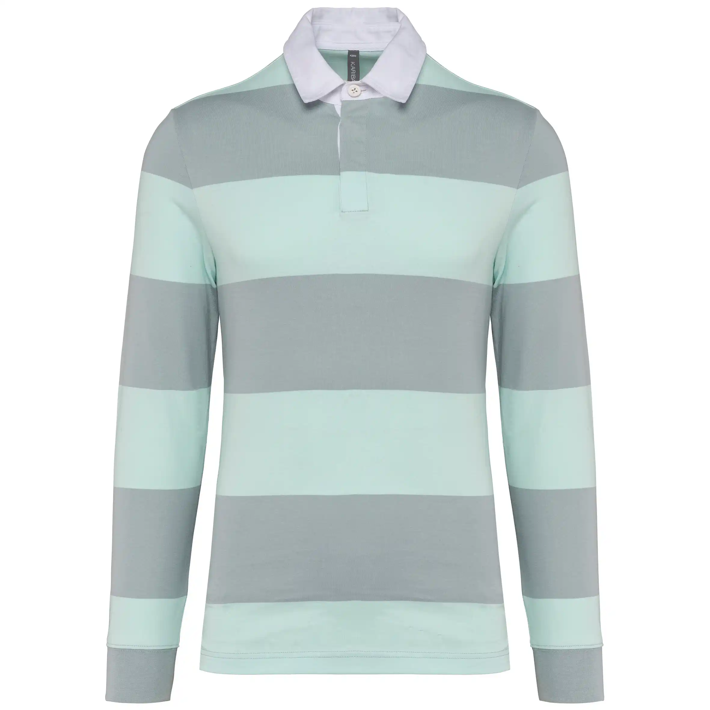 Kariban K285 - light-grey-ice-mint-stripes