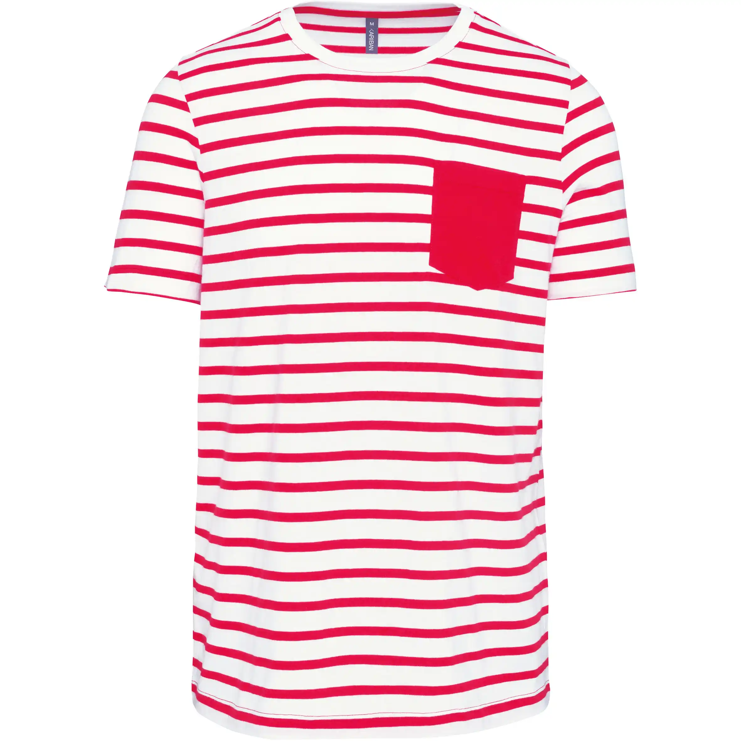 Kariban K378 - white-red-stripe