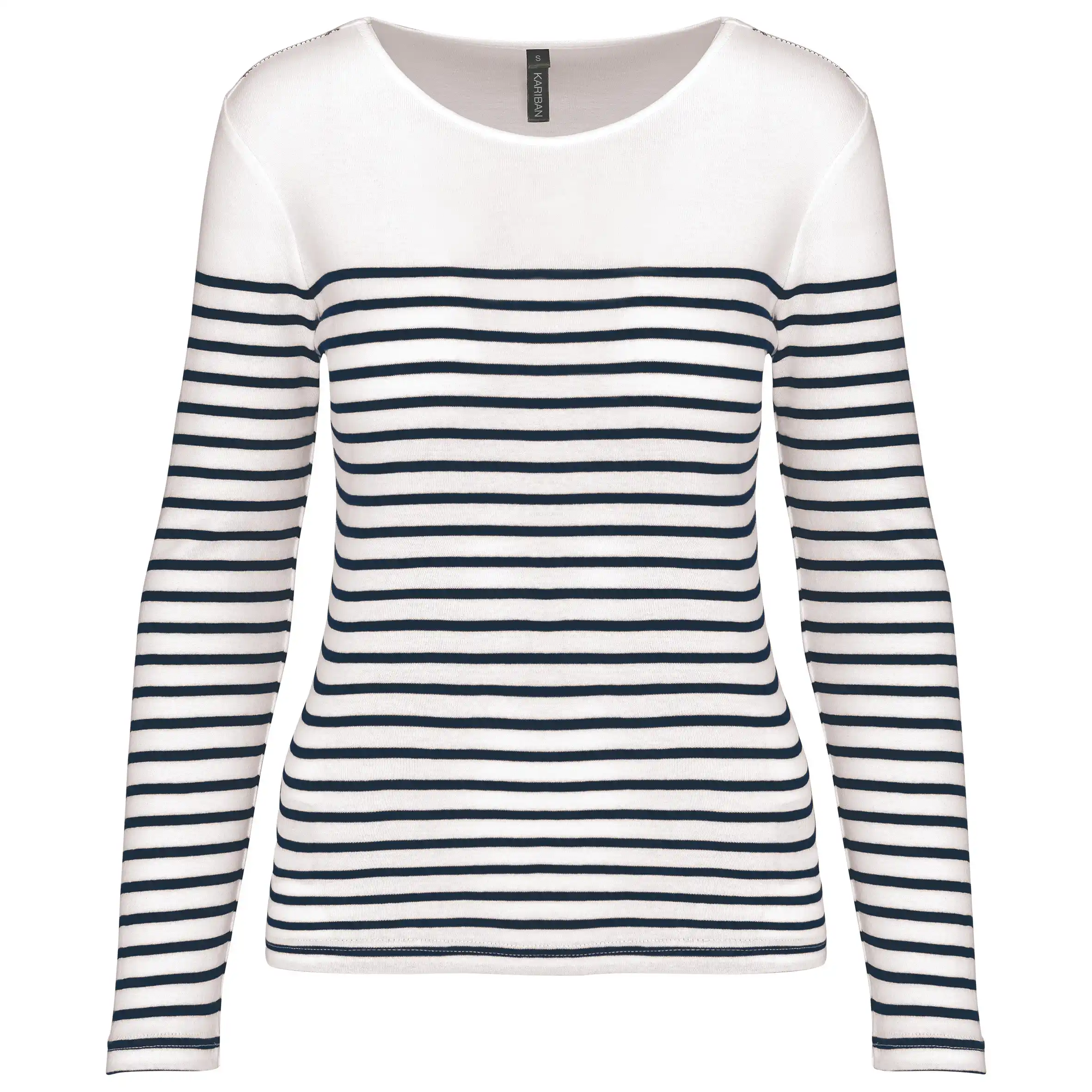 Kariban K386 - white-navy-stripes